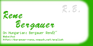 rene bergauer business card